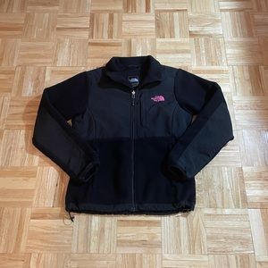 North Face - Black Fleece Jacket w/ Pink Breast Cancer Ribbon - Great Condition!